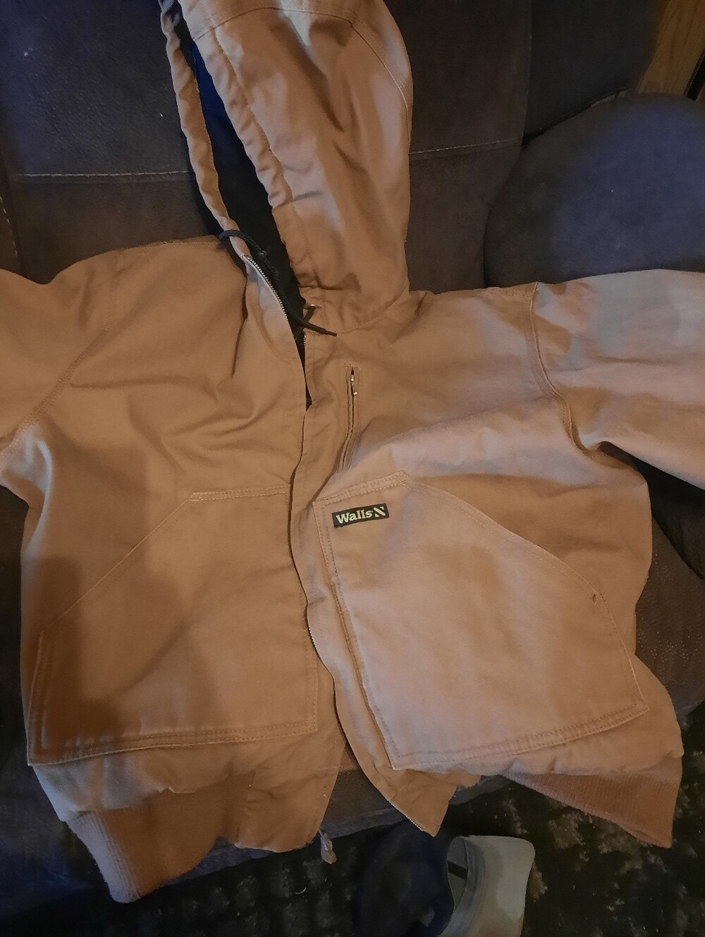 Walls Hooded Jacket in Brown